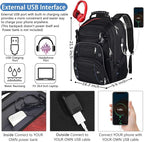 18.4 Laptop Backpack for unisex, 55L Extra Large Gaming Laptops Backpack - Image 3