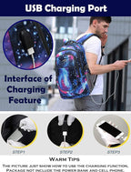 Galaxy Backpack for College Sturdy Bookbag Travel Business - Image 4