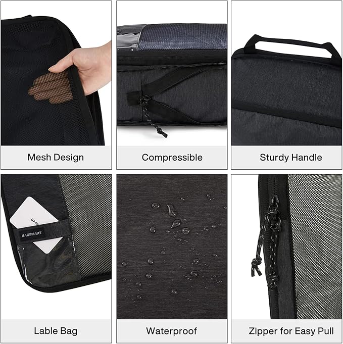 BAGSMART 6 Set Compression Packing Cubes - Image 5