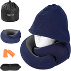 Travel Pillow - Hooded Neck Pillow Airplane Memory Foam Filling by Vzpeun