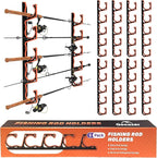 Fishing Rod Holder for Garage, H5 Wall or Ceiling Mounted Fishing Pole Holders by GOCOZER