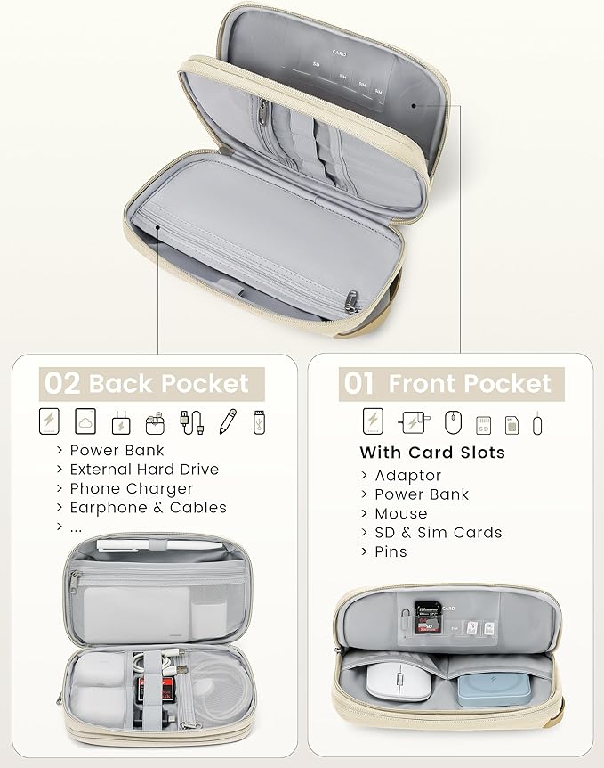 Travelkin Travel Cord Organizer, Electronic Organizer Travel Case, Cable - Image 2