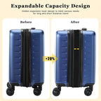 16 Inch Carry On Luggage Airline Approved, Expandable Lightweight ABS+PC Hard - Image 2