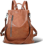 Women Backpack Purse PU Leather Anti-theft Casual Shoulder Bag Fashion Ladies - Image 2