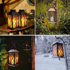 Solar Outdoor Lantern, Garden Hanging Waterproof Lanterns PVC Upgrade 3 LED - Image 3