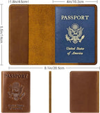 BIAOTIE Premium Leather Passport Holder Covers, Rfid Travel Wallet Passport - Image 3