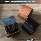 Longjet Watch Roll Travel Case for Men Portable Watches Organizer Box - Image 2
