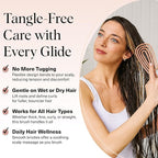 Kitsch Hair Brush Detangler – Flexi Flow Hair Brush for Women, Men & Kids | Detangling Brushes for Curly Hair with Bendable Frame, Bounce Curl Defining Brush for Wet or Dry Strands - Terracotta