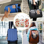 3 PCS Red Poppy Flower Luggage Tags, Suitcase Tags Privacy Cover ID Label - Image 7