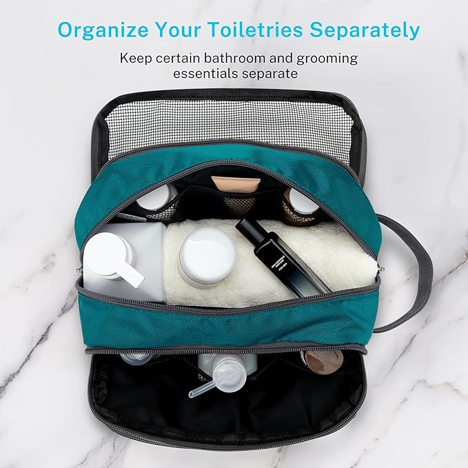 Gonex Travel Toiletry Bag Nylon, Dopp Kit Shaving Bag Toiletry Organizer - Image 3