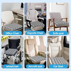 Grey Travel Seat Cushion – Portable Inflatable 3D Air Cell Seat Cushion - Image 4