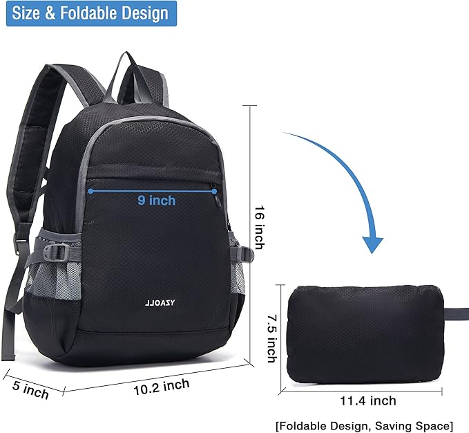YZAOLL Small Lightweight Packable Hiking Backpack, 20L Hiking Backpack Day Pack - Image 3