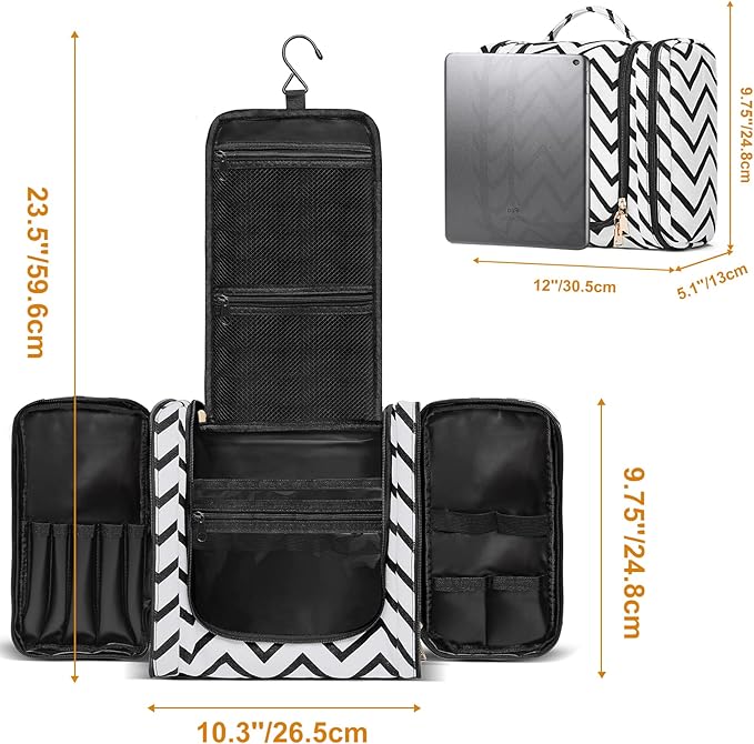 Hanging Travel Toiletry Bag, Large Capacity Cosmetic Travel Toiletry Organizer - Image 5
