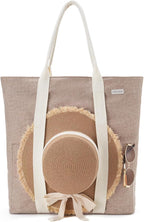 Large Beach Tote Bag with Zipper-Travel Tote Bag - Image 9