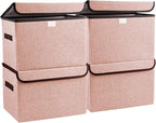 Linen Fabric Foldable Storage Cube Bin Organizer Basket by Bagnizer