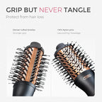 TYMO 2.0 Hair Blow Dryer Brush - Blowout Hot Air Brush, One Step Volumizer, Upgraded 2 Inch Barrel Roller Curling Styler, 3X Faster Drying, 0.6 lb Lightweight, Straightener Curling in One, Black