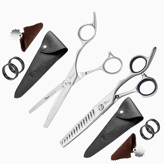 Fagaci Hair Thinning Scissors 6" with 440C Steel, Ultra Sharp & Superior Cuts Texturizing Shears, Extreme Durability Texturizing Scissors, Barber Thinning Shears, Hair Cutting for Women & Men