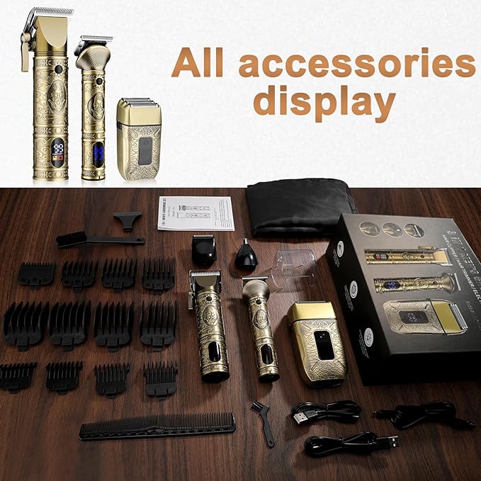 GSKY Professional Hair Clippers, Beard Trimmer for Men Electric Razor