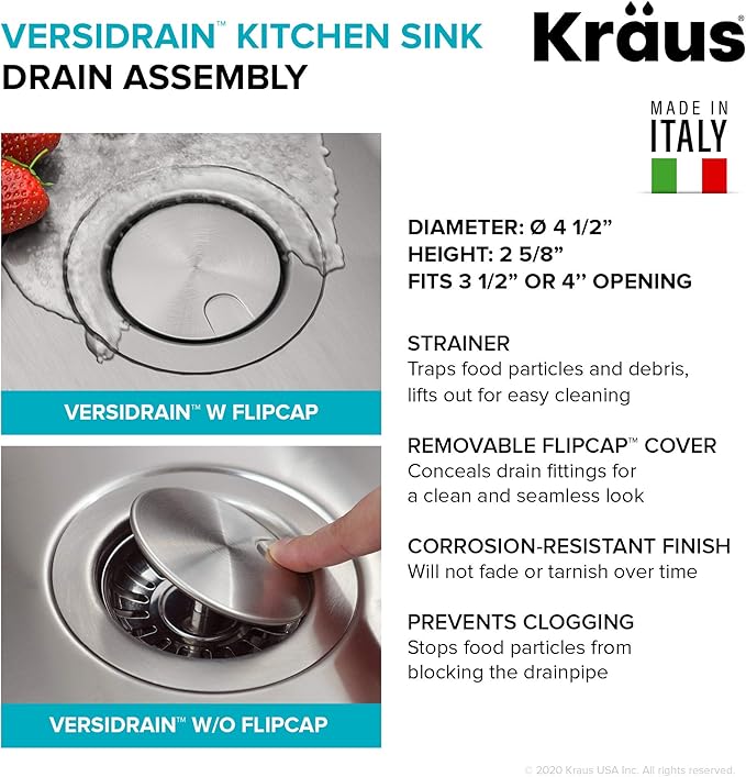 KRAUS Dex 32-inch Undermount 16 Gauge Stainless Steel Single Bowl Kitchen Sink - Image 10