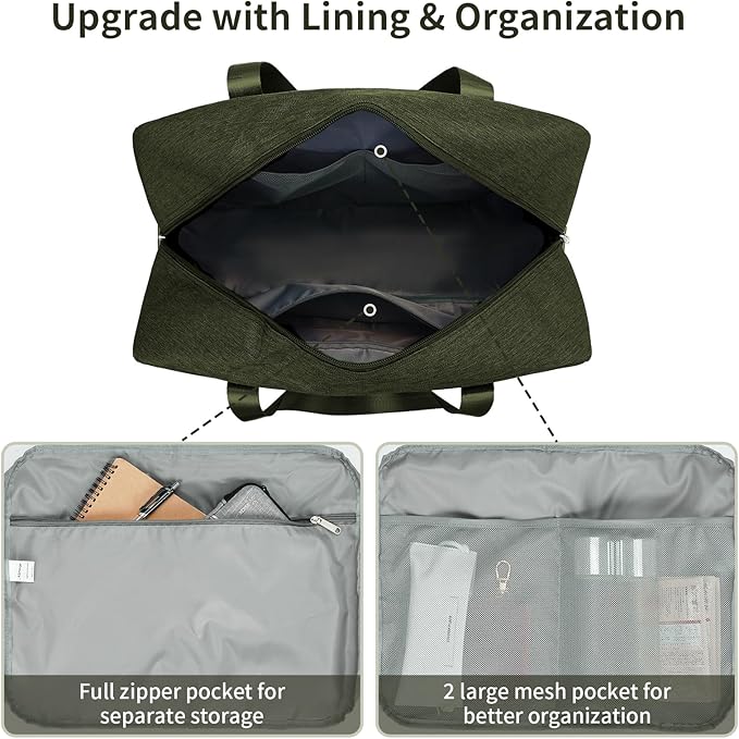 For Spirit Airlines Personal Item Bag 18x14x8 Foldable Travel Duffel Bag - Image 3