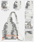 FADEON Large Sling Bag for Women, Leather Crossbody Purse Designer Anti Theft - Image 7