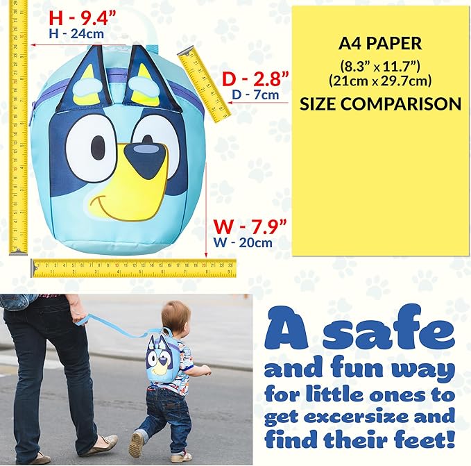 Bluey Backpack with Toddler Safety Harness - Image 2