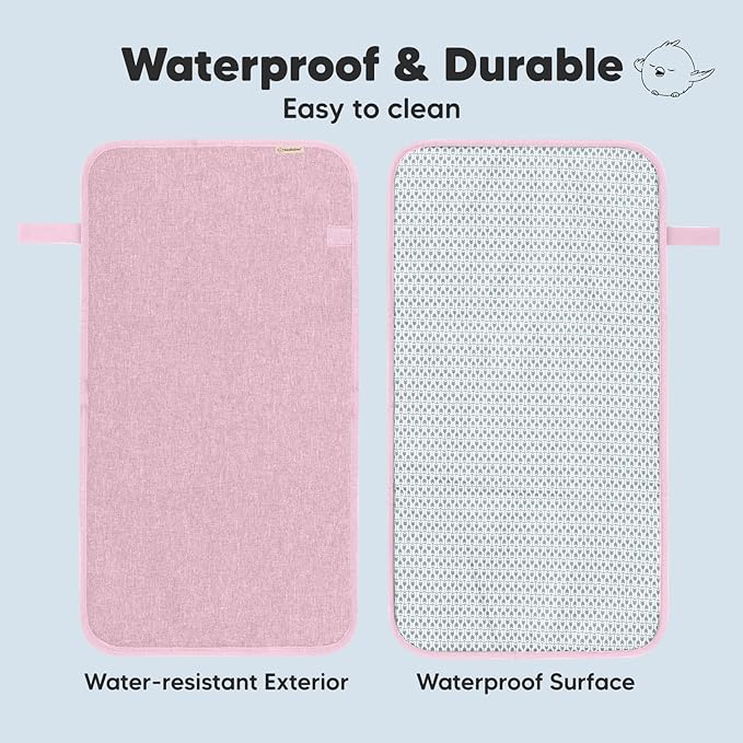 KeaBabies Portable Diaper Changing Pad, Easy Wipe Clean - Image 4