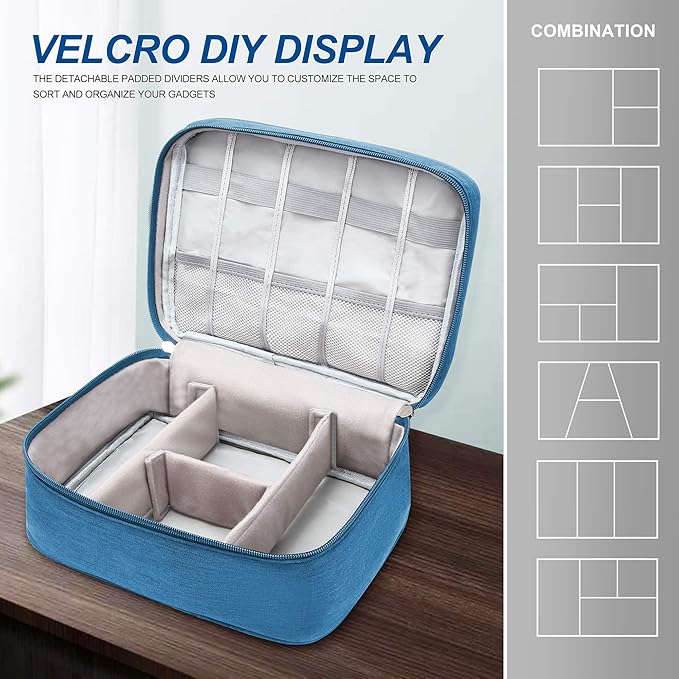 Electronics Organizer Travel Universal Cable Organizer Bag Waterproof - Image 8