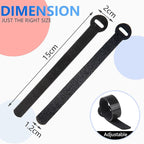 60x Cable Management Ties, Cord Wraps Black 6 Inches, Reusable Tidy Wire Ties - Image 2
