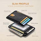 Buffway Slim Minimalist Front Pocket RFID Blocking Leather Wallets - Image 3