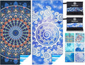 2 Pack Microfiber Lightweight Beach Towel Sand Free Quick Dry Absorbent Thin by WIDDONEN