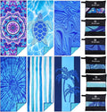 6 Pack Microfiber Thin Lightweight Beach Towel Oversized 71x32 Extra Large Sand by Qinqinamu