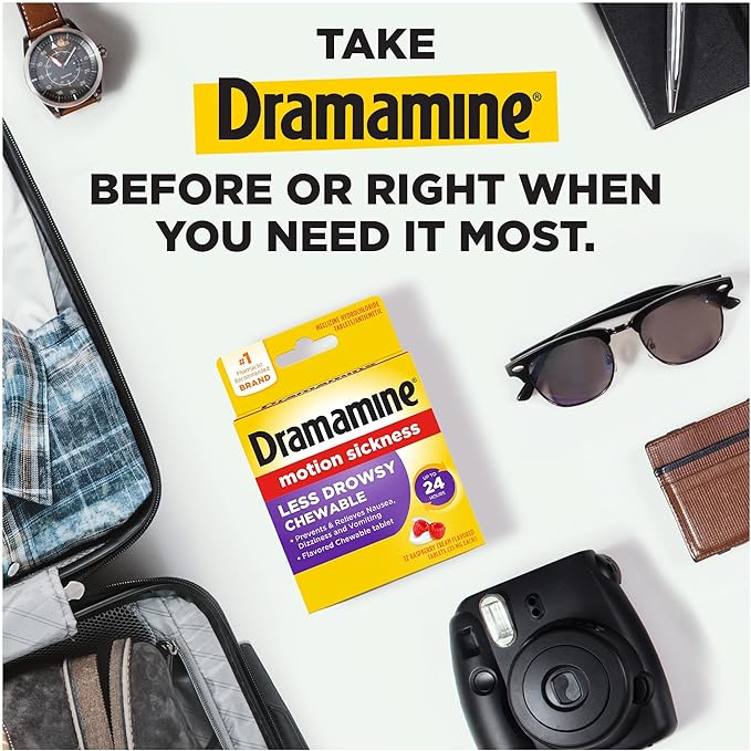Dramamine Motion Sickness Less Drowsy, Chewables - Image 3