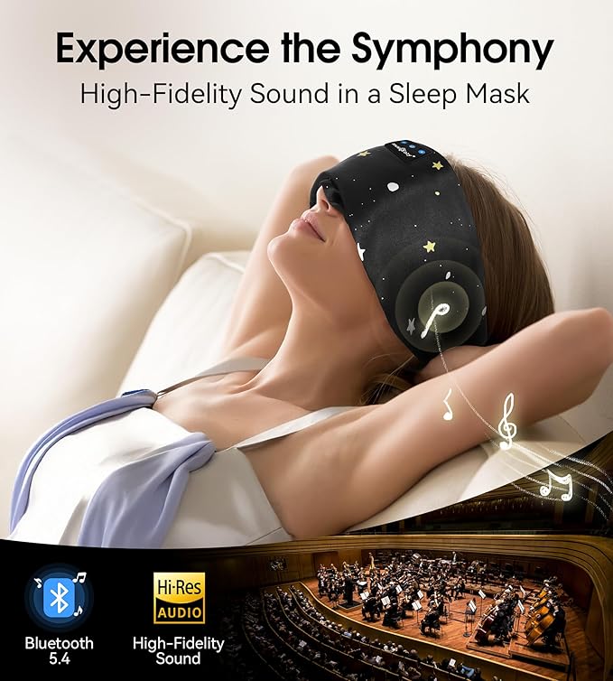 MUSICOZY Mulberry Silk Bluetooth Sleep Mask - Image 6