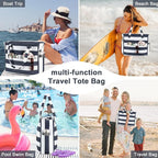 LEDAOU Beach Bag Waterproof Sandproof Women Tote Bag Pool Bag - Image 4