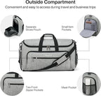 MILADA Convertible 2-in-1 Garment Duffel Weekender Bag Carry On Garment Bags - Image 4