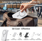 3-in-1 Portable Charger, 10000mAh Foldable Power Bank Fast Charging, MagSafe - Image 4