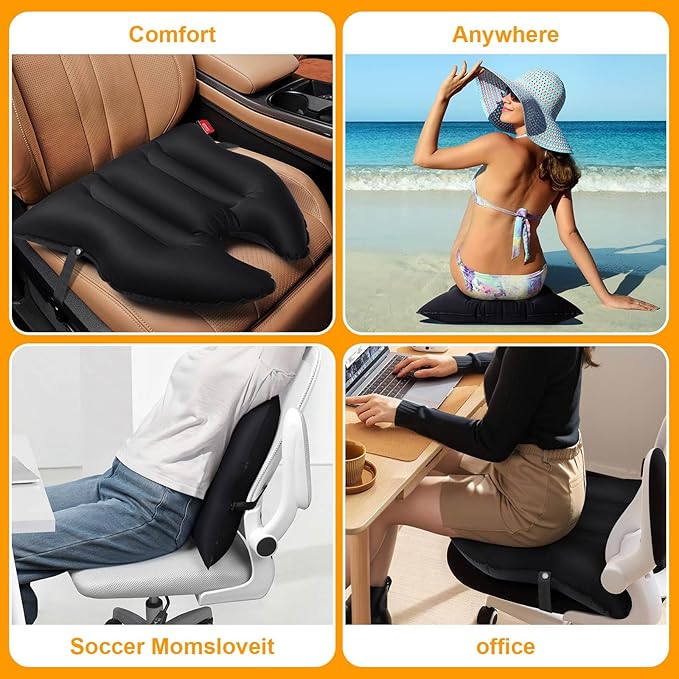 DAWNTREES Inflatable Seat Cushion, Lightweight, Waterproof, Suitable - Image 5