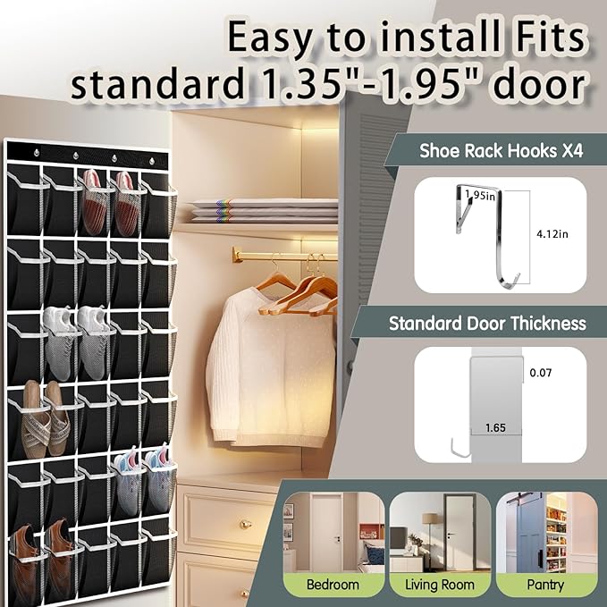 Over the Door Shoe Organizer - Image 4