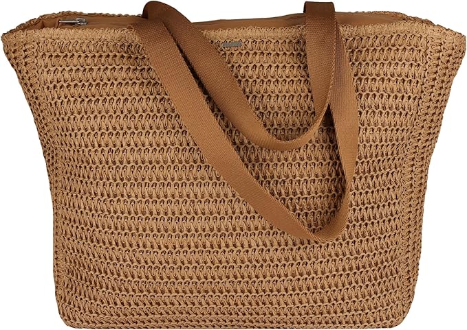 Roxy Women's Beach Tote Bag | Travel | Vacation | Straw | Lightweight | - Image 4