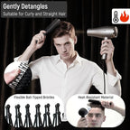SalonSilk Hair Brush for Men, 5PCS Men Hair Brush & Styling Comb Set, Professional Barber Tools for All Hair Types, Perfect for Styling, Grooming, and Detangling