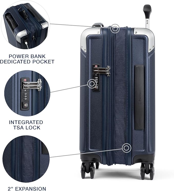 Travelpro Platinum Elite Hardside Expandable Carry on Luggage, 8 Wheel Spinner - Image 5