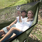Camping Hammock with Mosquito Net and Ridge Rope, Extra Large - Image 8