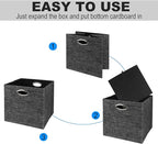 Posprica Storage Cubes, 12×12 Storage Bins, Foldable Storage Baskets Fabric - Image 4