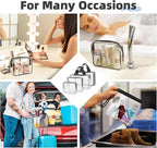 ABSOFINE Clear Toiletry Bag for Travel Size Toiletries, 4 Pack Large Waterproof - Image 6
