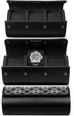 MOZSLY Watch Roll Travel Case 3 Slots Portable Watches Box Organizer Storage - Image 8