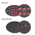 Set of 4 Big Holes Hair Brush Sponge Twist Wave Barber Tool For Dreads Afro Locs Twist Curl Black