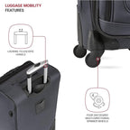 SwissGear Sion Softside Expandable Luggage, Dark Grey, 2-Piece Set - Image 2