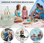 Beach Pool Bags Tote for Women Ladies Large Gym Tote Carry On Bag - Image 7