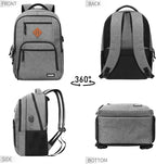 Grey Backpacks for Men, Backpack for School, School Backpack for Boys Teens - Image 7